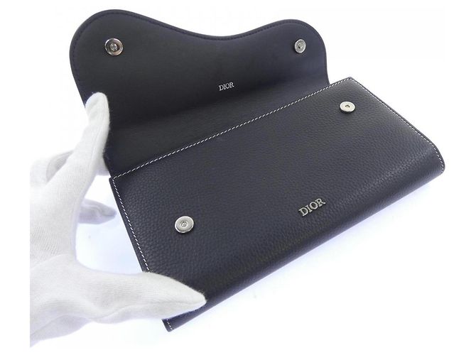 Portafoglio bi-fold nero Christian Dior - vista 4