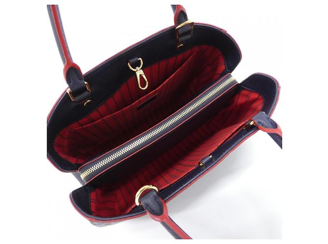 Borsa Louis Vuitton Monogram Empreinte Montaigne BB Rosso - vista 5