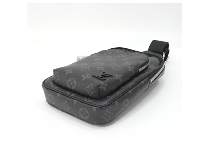 Louis Vuitton Monogram Eclipse Avenue Sling Bag PM Black - view 3
