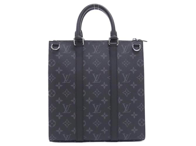 Borsa Louis Vuitton Monogram Eclipse Sac Plat Nero Monogramma - vista 2