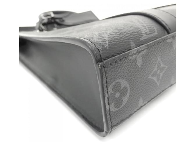 Borsa Louis Vuitton Monogram Eclipse Sac Plat Nero Monogramma - vista 2