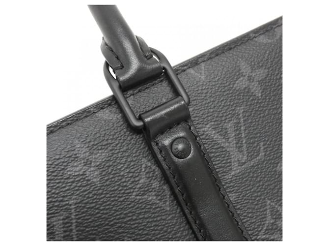 Borsa Louis Vuitton Monogram Eclipse Sac Plat Horizontal Zip Nero Monogramma - vista 6