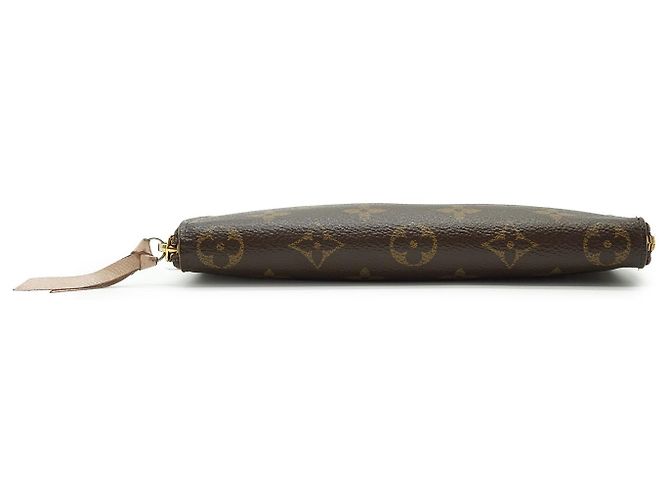 Slender Louis Vuitton Cartera Long Monogram Clemence Rose Ballerine Castaño - vista 7
