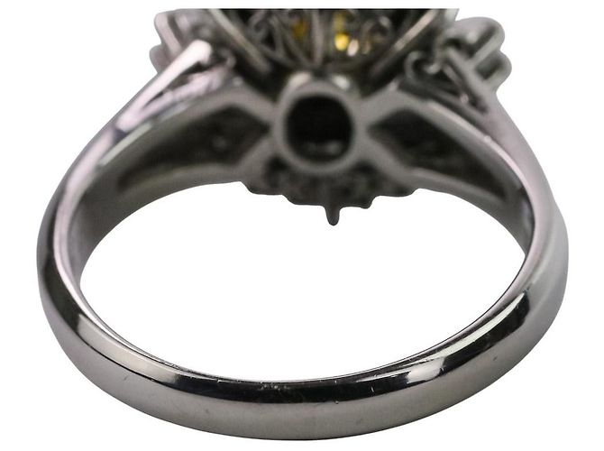 Autre Marque Anello in platino Pt900 e diamante fancy color Argento - vista 11