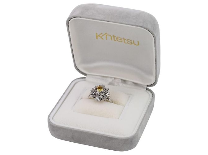 Autre Marque Anello in platino Pt900 e diamante fancy color Argento - vista 14