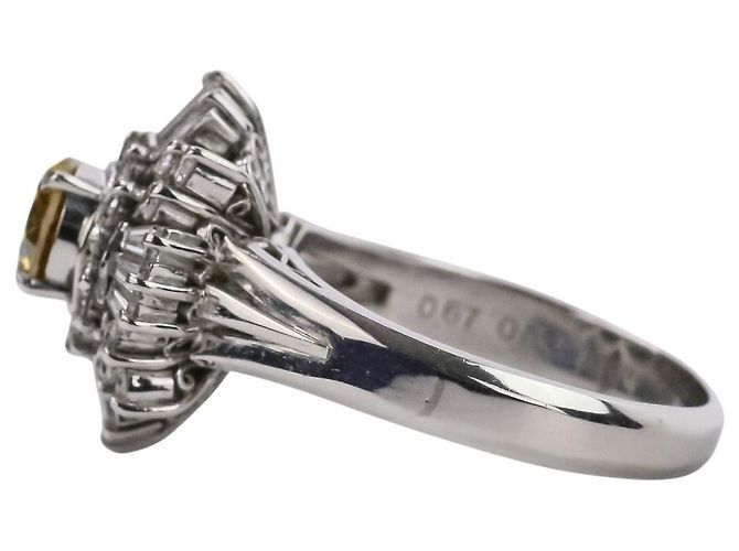 Autre Marque Anello in platino Pt900 e diamante fancy color Argento - vista 3