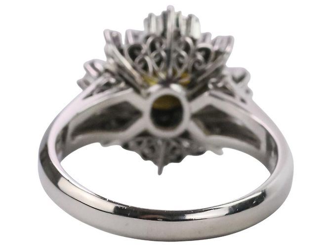Autre Marque Anello in platino Pt900 e diamante fancy color Argento - vista 4