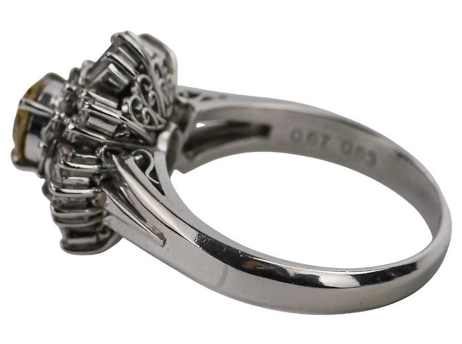 Autre Marque Anello in platino Pt900 e diamante fancy color Argento - vista 9