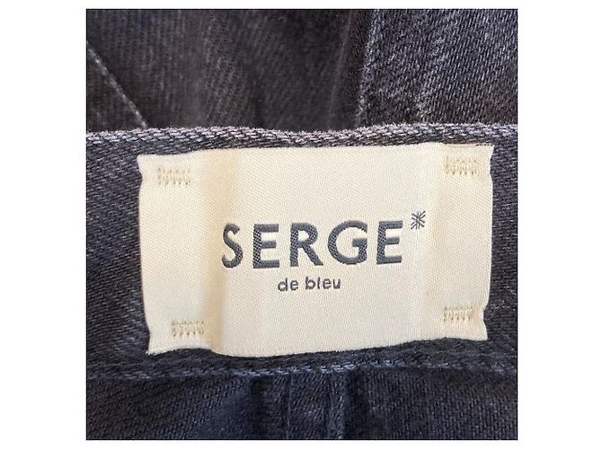 Autre Marque Pantalones vaqueros SERGE de bleu DOP FADE BLACK Negro - vista 4