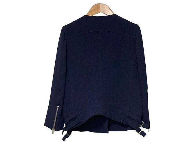 Autre Marque Chaqueta de cuero M/M ATTACHMENT Azul Azul marino - vista 2