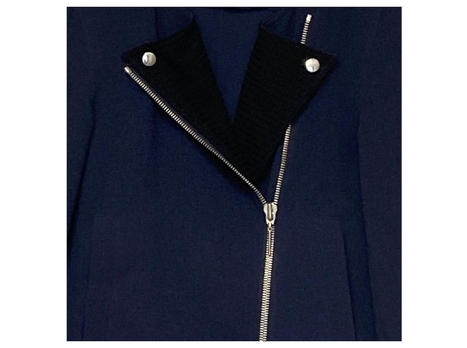 Autre Marque Chaqueta de cuero M/M ATTACHMENT Azul Azul marino - vista 3