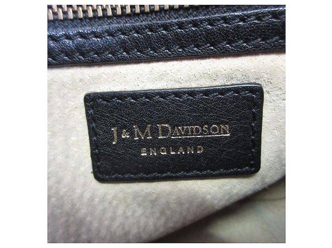 Autre Marque Borsa a tracolla J&M Davidson in pelle di vitello con catena Nero - vista 10