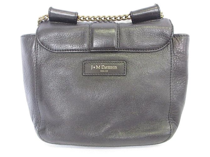 Autre Marque Borsa a tracolla J&M Davidson in pelle di vitello con catena Nero - vista 2