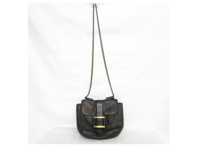 Autre Marque Borsa a tracolla J&M Davidson in pelle di vitello con catena Nero - vista 3