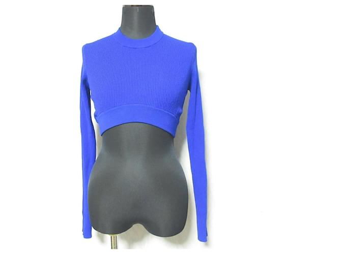 Autre Marque UN3D. 2WAY BASIC STRICKTOP Strickware Blau - Ansicht 4