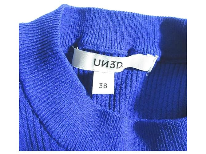 Autre Marque UN3D. 2WAY BASIC STRICKTOP Strickware Blau - Ansicht 6