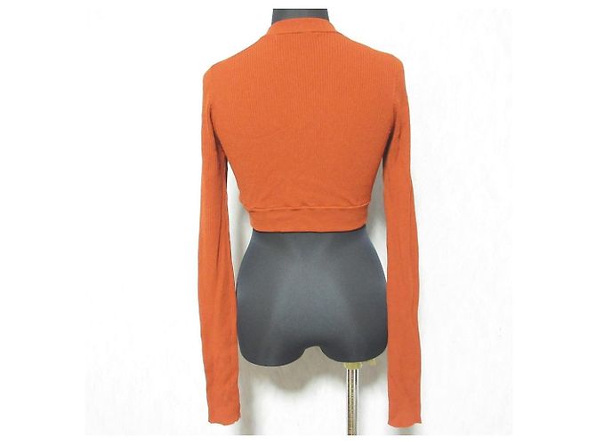 Autre Marque UN3D. Top de malha 2WAY BASIC KNIT TOP Top de malha Laranja - vista 6
