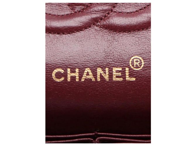 Chanel Schwarze Vintage 1991 Classic Double Flap Tasche aus Lammleder, Größe medium - Ansicht 5