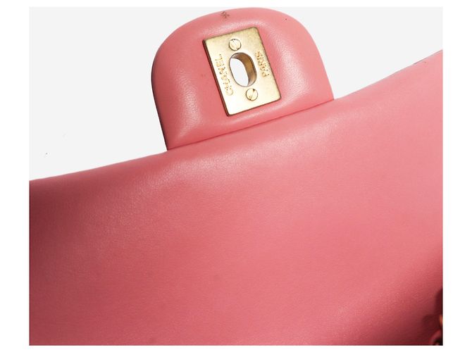 Chanel Pink 2019 mini rectangle Lammleder Classic Single Flap Tasche - Ansicht 9