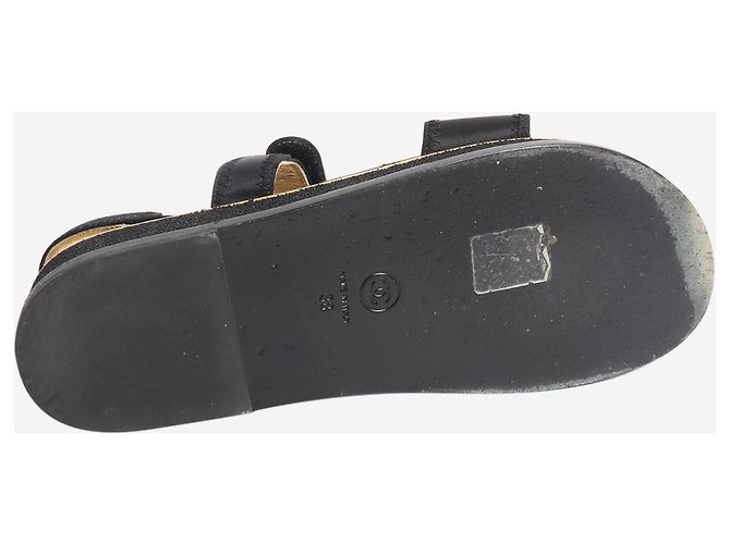 Chanel Schwarze Plateausandalen - Größe EU 38 - Ansicht 6