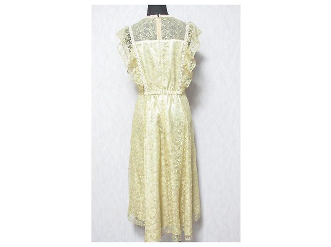 Autre Marque AIMER Spitzenkleid Beige Gelb - Ansicht 2