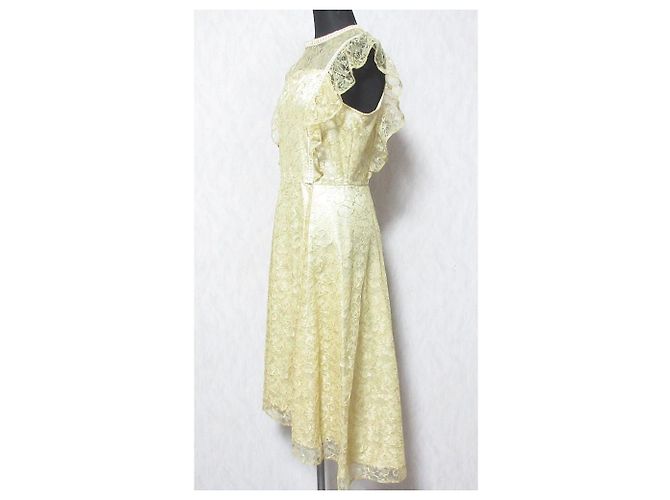 Autre Marque AIMER Spitzenkleid Beige Gelb - Ansicht 3