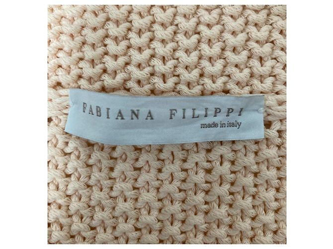 Autre Marque Cárdigan de punto de algodón FABIANA FILIPPI Beige - vista 4
