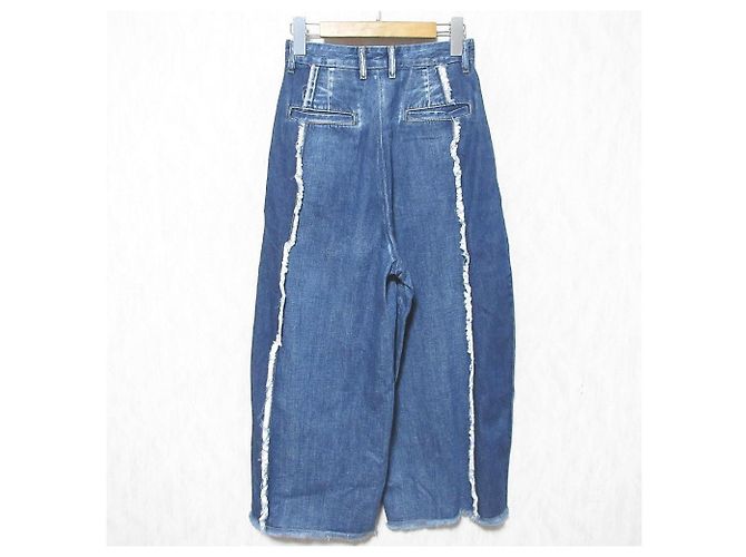 Autre Marque Roughlow Jeanshose mit Fransen Blau - Ansicht 2