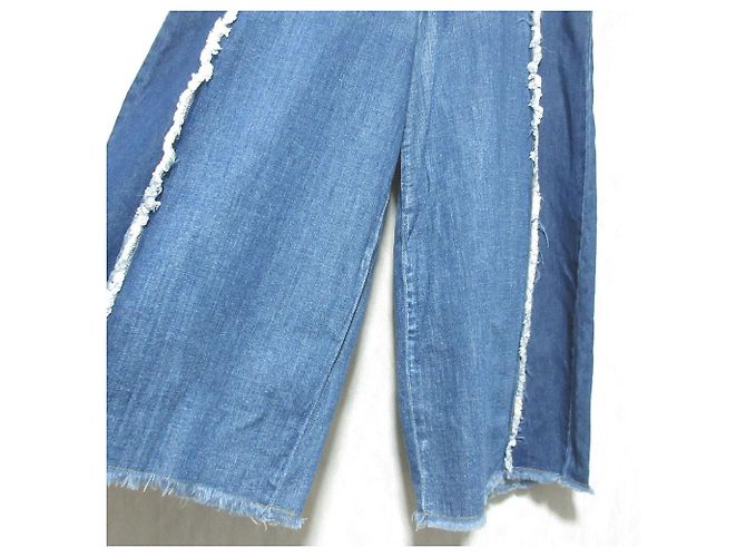 Autre Marque Roughlow Jeanshose mit Fransen Blau - Ansicht 4