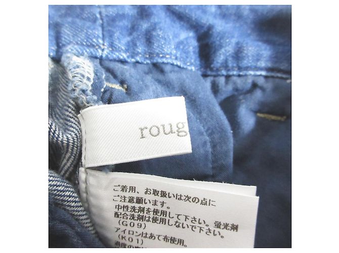 Autre Marque Roughlow Jeanshose mit Fransen Blau - Ansicht 6