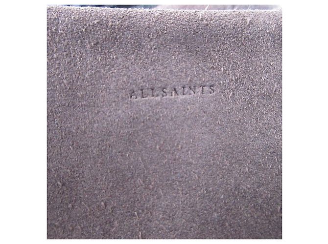 Autre Marque Sac à bandoulière en daim All Saints FREEDOM BUCKET Marron - vue 8