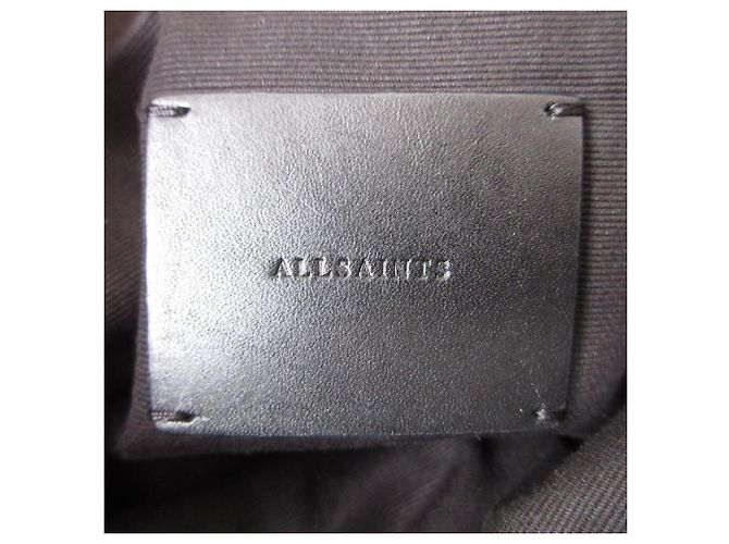 Autre Marque Sac à bandoulière en daim All Saints FREEDOM BUCKET Marron - vue 9