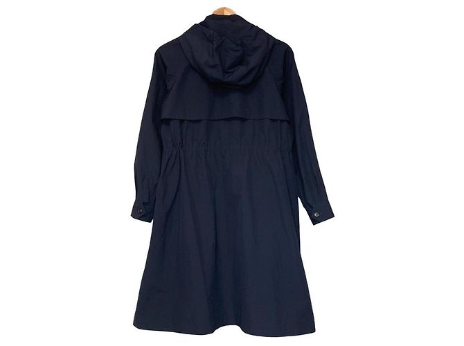 Autre Marque OLD ENGLAND Cappotto lungo con cappuccio e coulisse Blu - vista 2