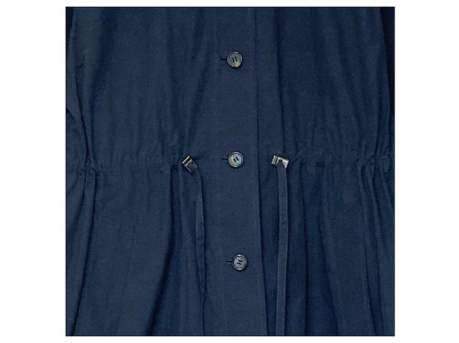 Autre Marque OLD ENGLAND Cappotto lungo con cappuccio e coulisse Blu - vista 3