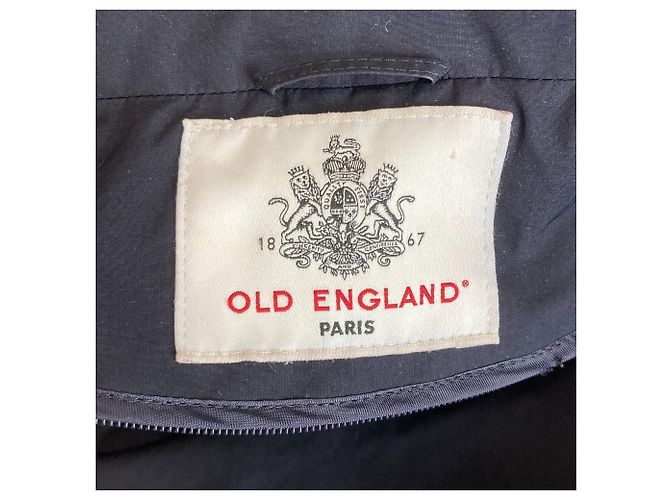 Autre Marque OLD ENGLAND Cappotto lungo con cappuccio e coulisse Blu - vista 5