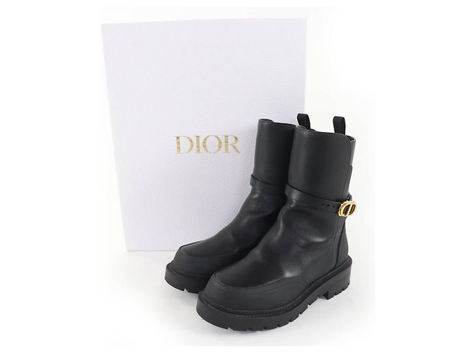 Stivaletti in pelle Christian Dior DIOR EMPREINTE Nero - vista 2