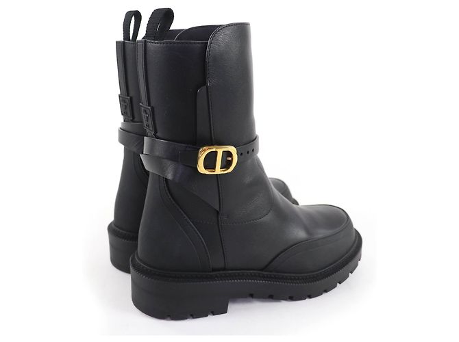 Stivaletti in pelle Christian Dior DIOR EMPREINTE Nero - vista 3