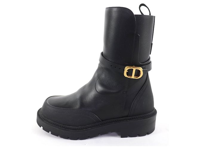 Stivaletti in pelle Christian Dior DIOR EMPREINTE Nero - vista 5