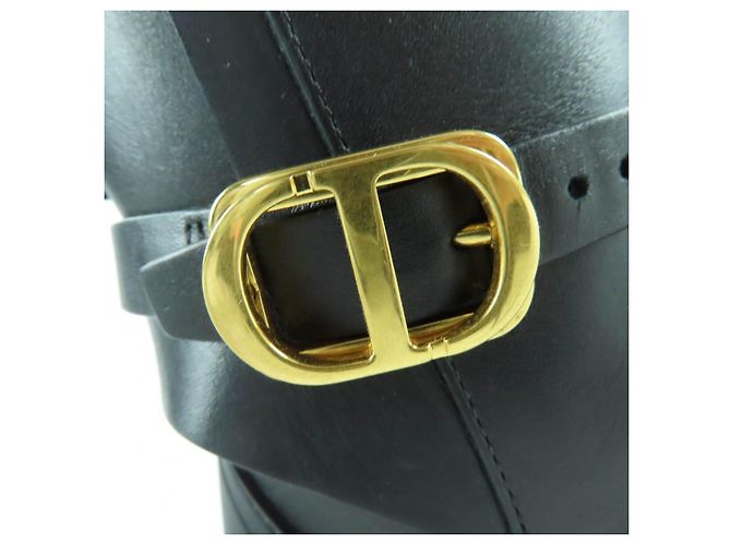 Stivaletti in pelle Christian Dior DIOR EMPREINTE Nero - vista 9