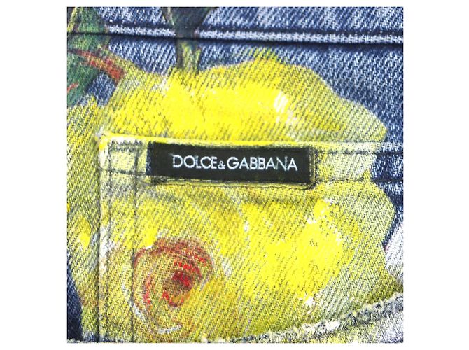 Dolce & Gabbana Calças de algodão Dolce&Gabbana Azul Amarelo - vista 7