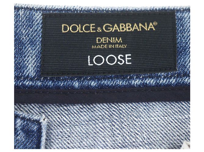 Dolce & Gabbana Calças de algodão Dolce&Gabbana Azul Amarelo - vista 8