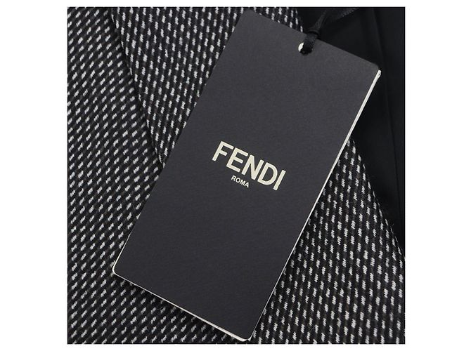 Abrigo de lana Chester Fendi Negro - vista 12