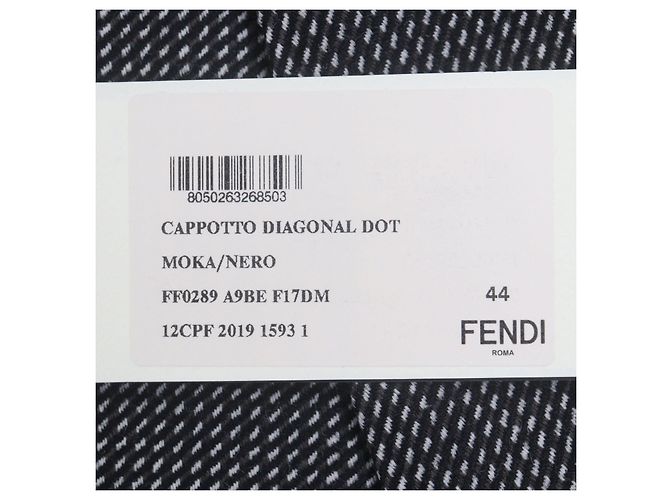 Abrigo de lana Chester Fendi Negro - vista 13