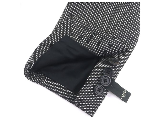 Abrigo de lana Chester Fendi Negro - vista 6