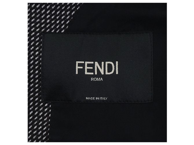 Abrigo de lana Chester Fendi Negro - vista 7