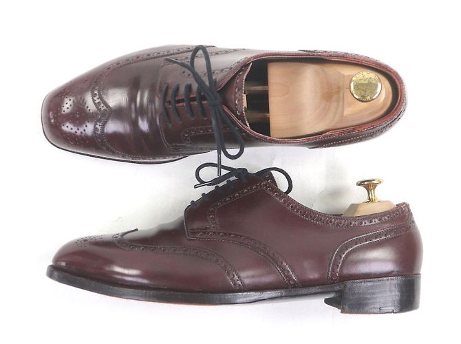 Autre Marque George Cleverley Lazy Man Full Brogue Dress Shoes Brown Dark red - view 3