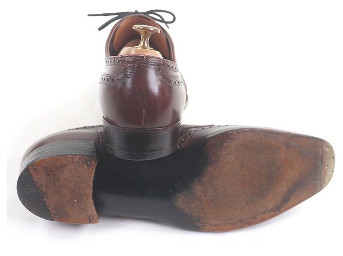 Autre Marque George Cleverley Lazy Man Full Brogue Dress Shoes Brown Dark red - view 4