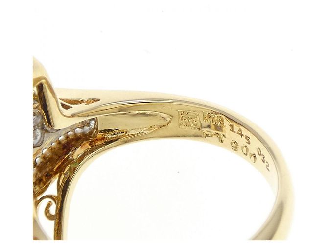 Autre Marque Mitsuo Kaji Au750 Platinring Golden - Ansicht 4