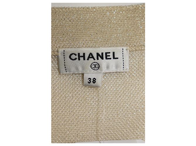 Chanel Goldenes Lurex-Hemdblusenkleid - Größe UK 10 - Ansicht 5