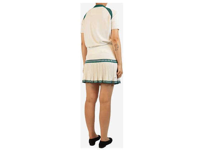 Autre Marque Conjunto de top de tênis e saia branco e verde - tamanho L - vista 2